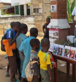 Buruli ulcer awareness campaign in Cameroon.