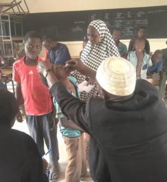 Vaccination campaign in Maradi, Niger, 2018. The oral cholera vaccine is easy to administer.