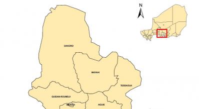 Niger: districts where the cholera vaccination campaign was organized